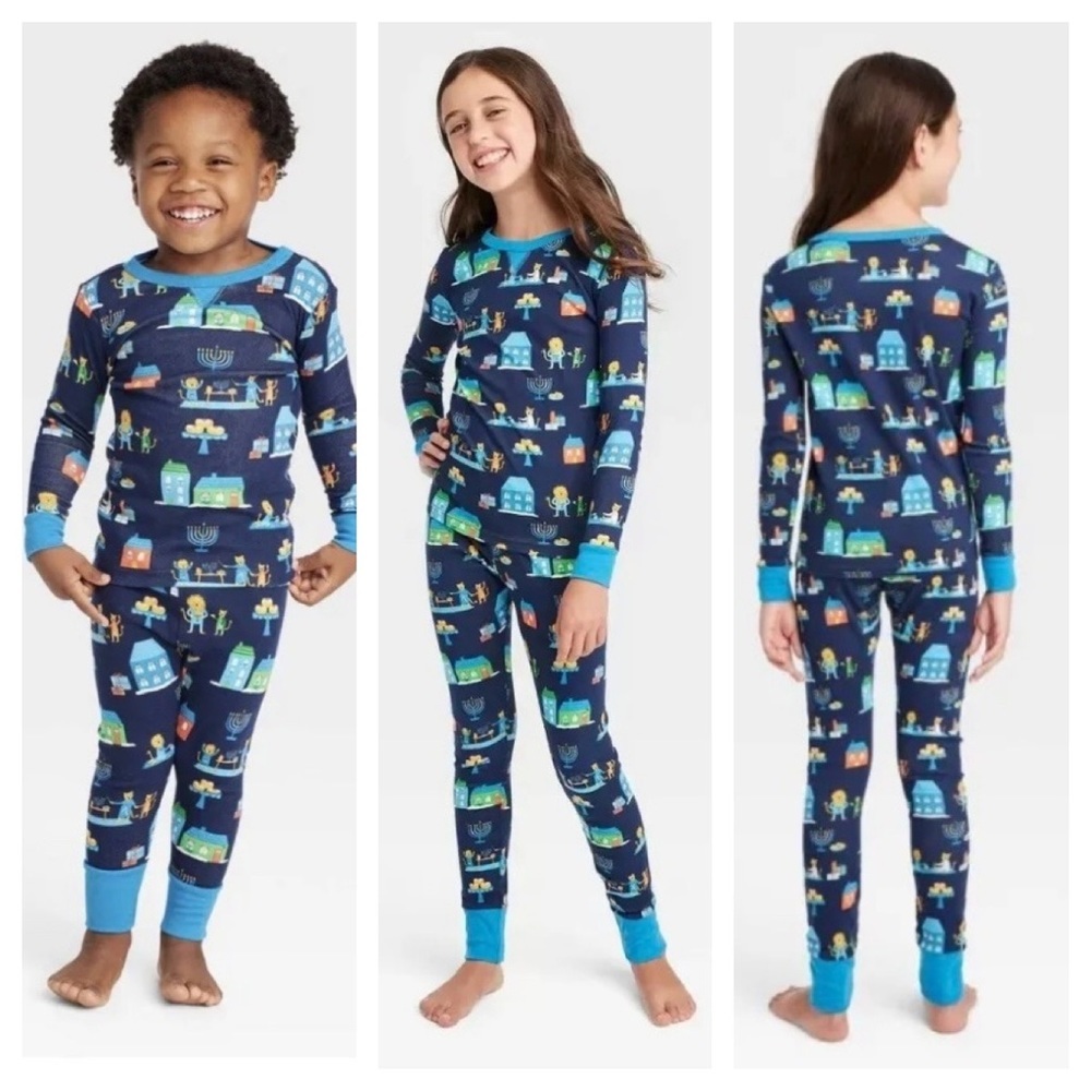 COPY - Target Kids Pajama Set Hanukkah Family Unisex Matching Pajamas Dreidel L… - Picture 1 of 10